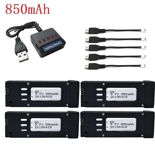 Зеленый Обновленная батарея 850mAH 3,7 V Lipo и 5 шт. зарядное устройство для E58 JY019 S168 для радиоуправляемого квадрокоптера, запасные части 3,7 v, аккумулятор радиоуправляемого дрона 721855 - Цвет: Зеленый