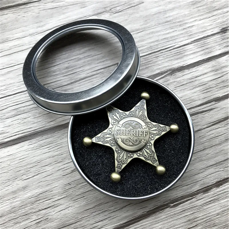 Кинетический Спиннер шериф в стиле ретро ручной металлическая игрушка из
