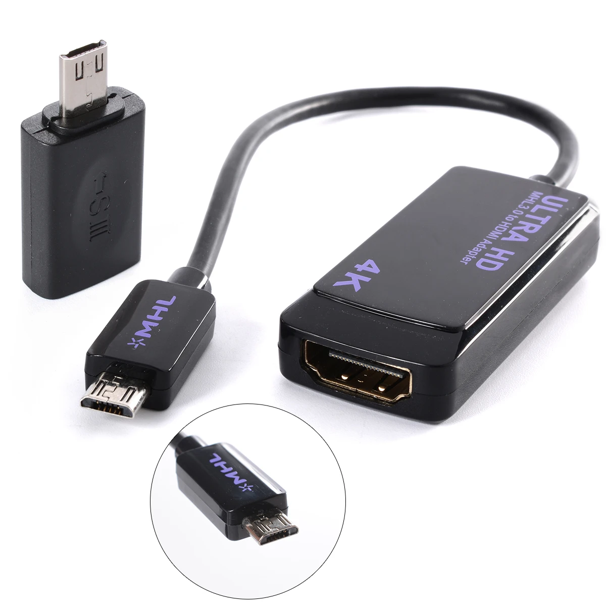 Мхл 3.0 Micro USB разъем для микро-hdmi женский HDTV AV кабель адаптер черный 1080 P конвертер