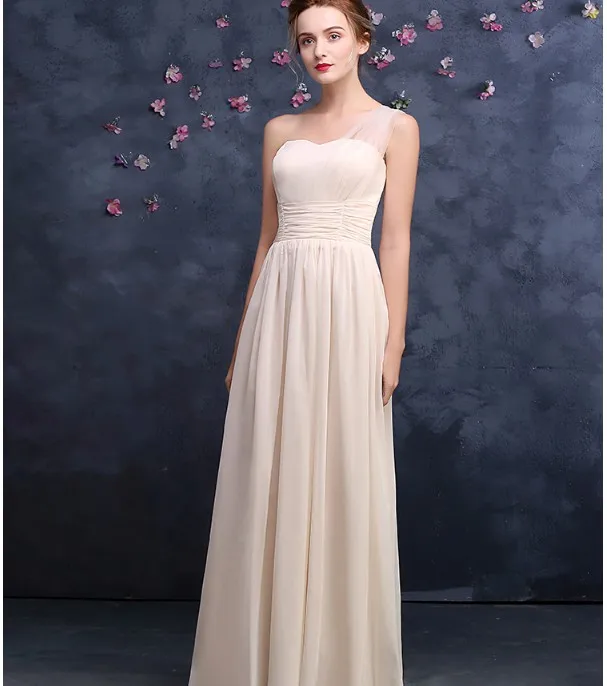 Robe de soiree Модное Элегантное Длинное Сиреневое платье подружки невесты на одно плечо летние платья Свадебные гостей H3960