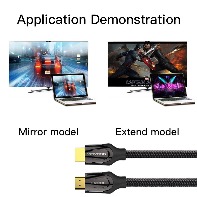Кабель HDMI Vention с позолоченным корпусом мужской/мужской 2 0 в 1080P 3D для Ps3 Xbox HDTV