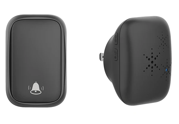 Wolf-Guard Wireless Home Security Добро пожаловать Self-Power Водонепроницаемый дверной звонок Светодиодный индикатор Несколько музыки 38 песен Регулируемая громкость - Цвет: Black