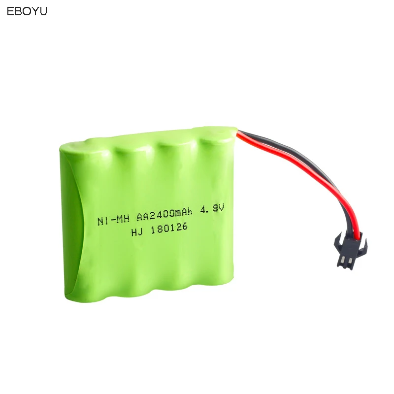 EBOYU 4.8V 2400mAh Ni-MH Rechargeable AA Battery Pack SM 2P Plug for RC Car &amp Other Similar Remote Control Toys | Игрушки и хобби
