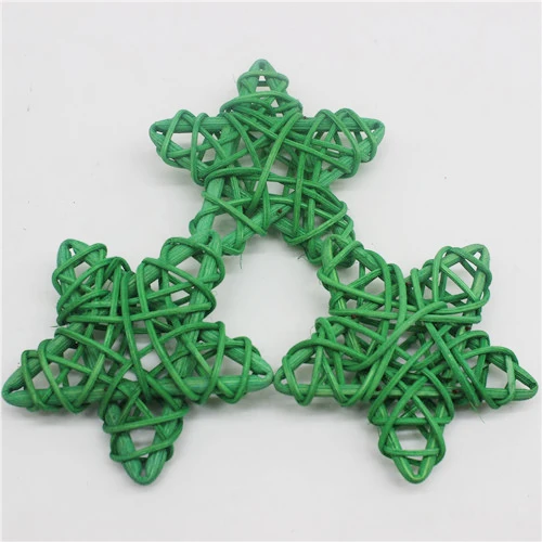 Dark green 20 шт./лот 6 см Прекрасный Ротанг звезда Сепак такрау день рождения и дома Свадебная вечеринка украшения DIY ротанга мяч детские игрушки - Цвет: Dark green