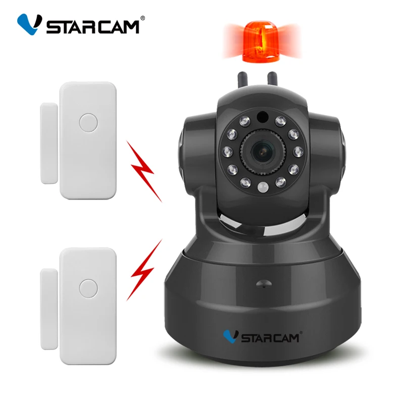 VStarcam HD сигнализация камера беспроводная аудио запись инфракрасный добавить дверь/PIR датчик охранная сигнализация ip-камера Wifi C37-AR