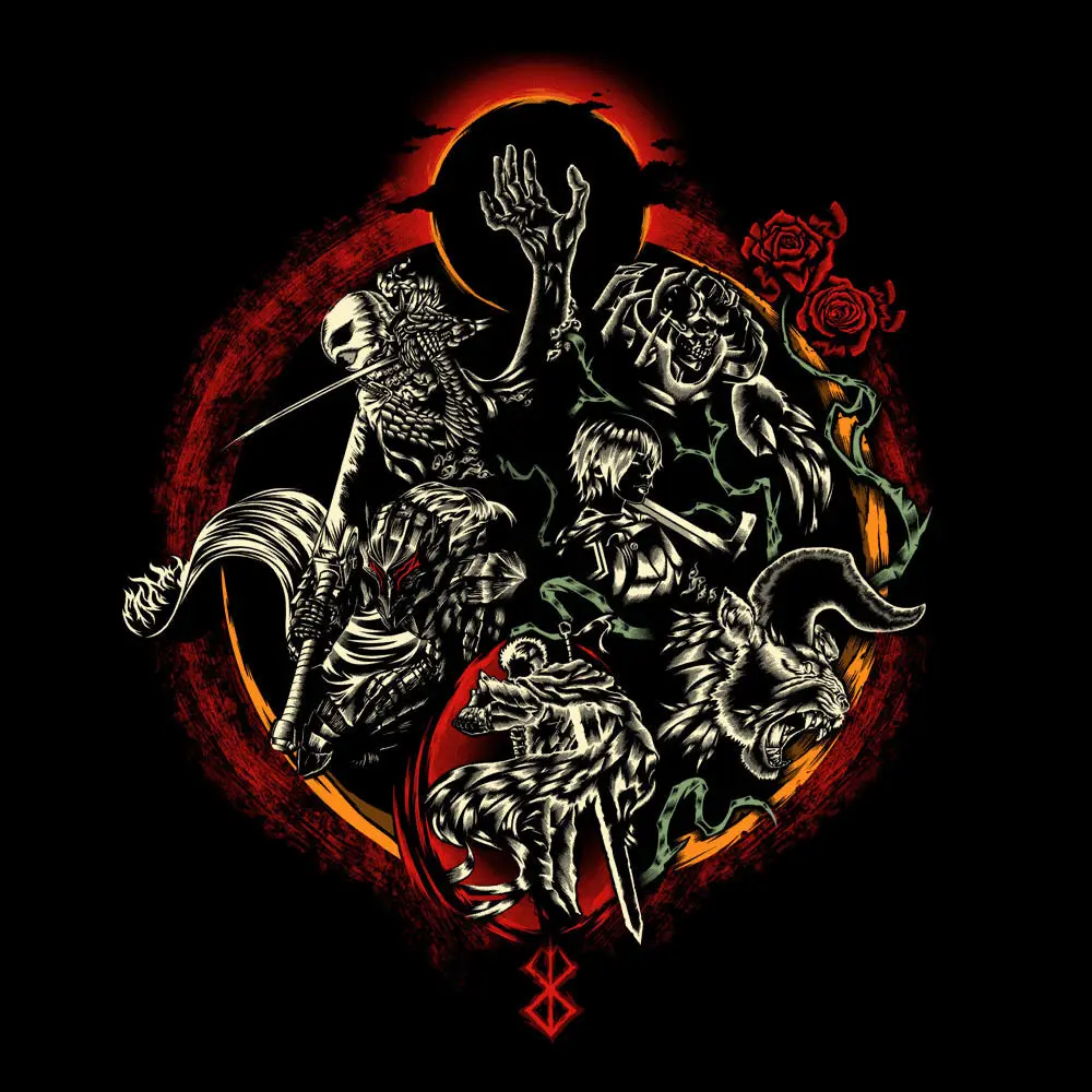Футболка унисекс Berserker | Berserk Gatsu манга Аниме Мода 2019 мужские Смешные рубашки с