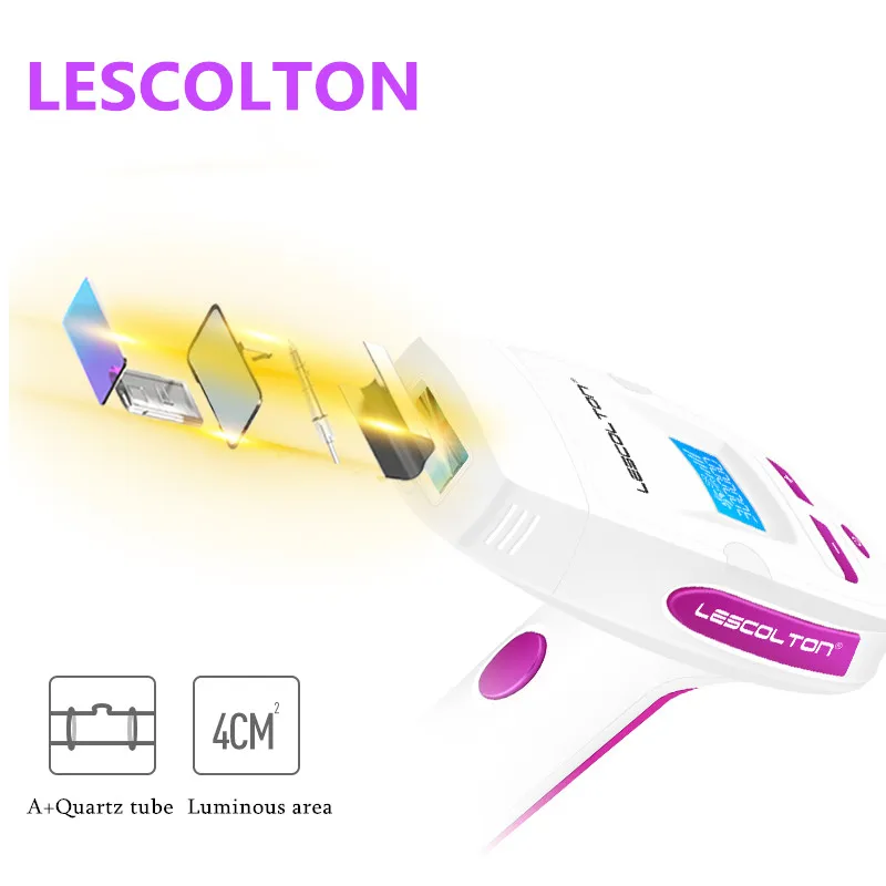 Lescolton IPL Удаление волос постоянный безболезненный лазер Эпилятор удаление дома 300000 мигает головы 100000 Пульс омоложения кожи