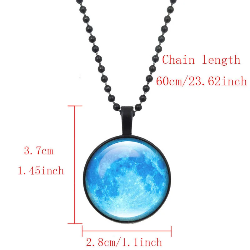 XUSHUI XJ серая галактика планета луна кулон ожерелье ювелирные изделия ручной