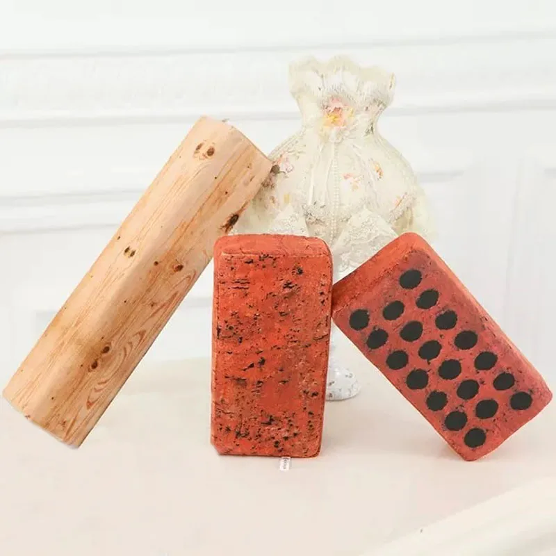 1 шт. искусственная Подушка кирпич с хлопковым сердечником деревянная пень для