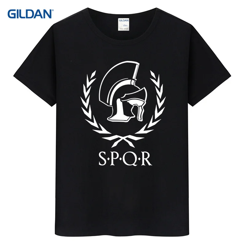 2018 новые мужские оригинальный черный SPQR римские Орел Империя Цезарь венок дуб