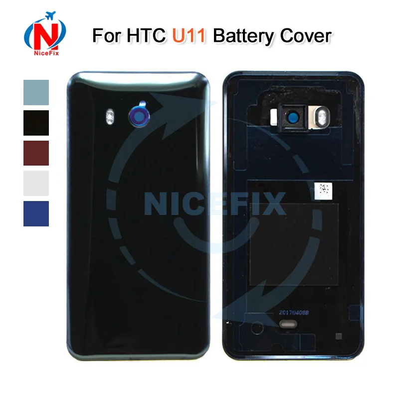5 &quotдля HTC U11 крышка батареи с объективом камеры стеклянная дверь задняя чехол для