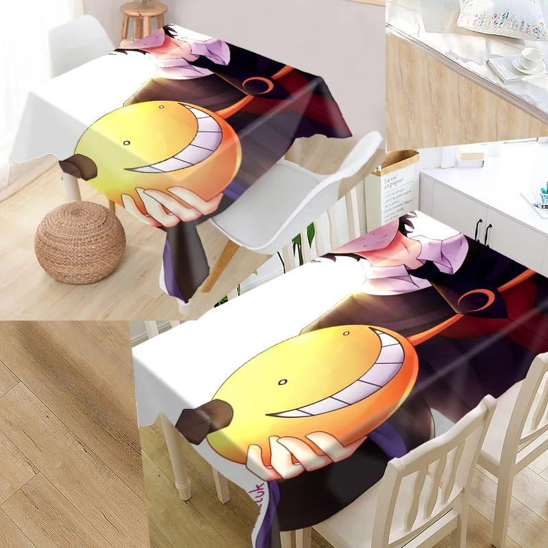 

New Arrival Custom assassination classroom Table Cloth Waterproof Oxford Fabric Rectangular Tablecloth Home Party Tablecloth