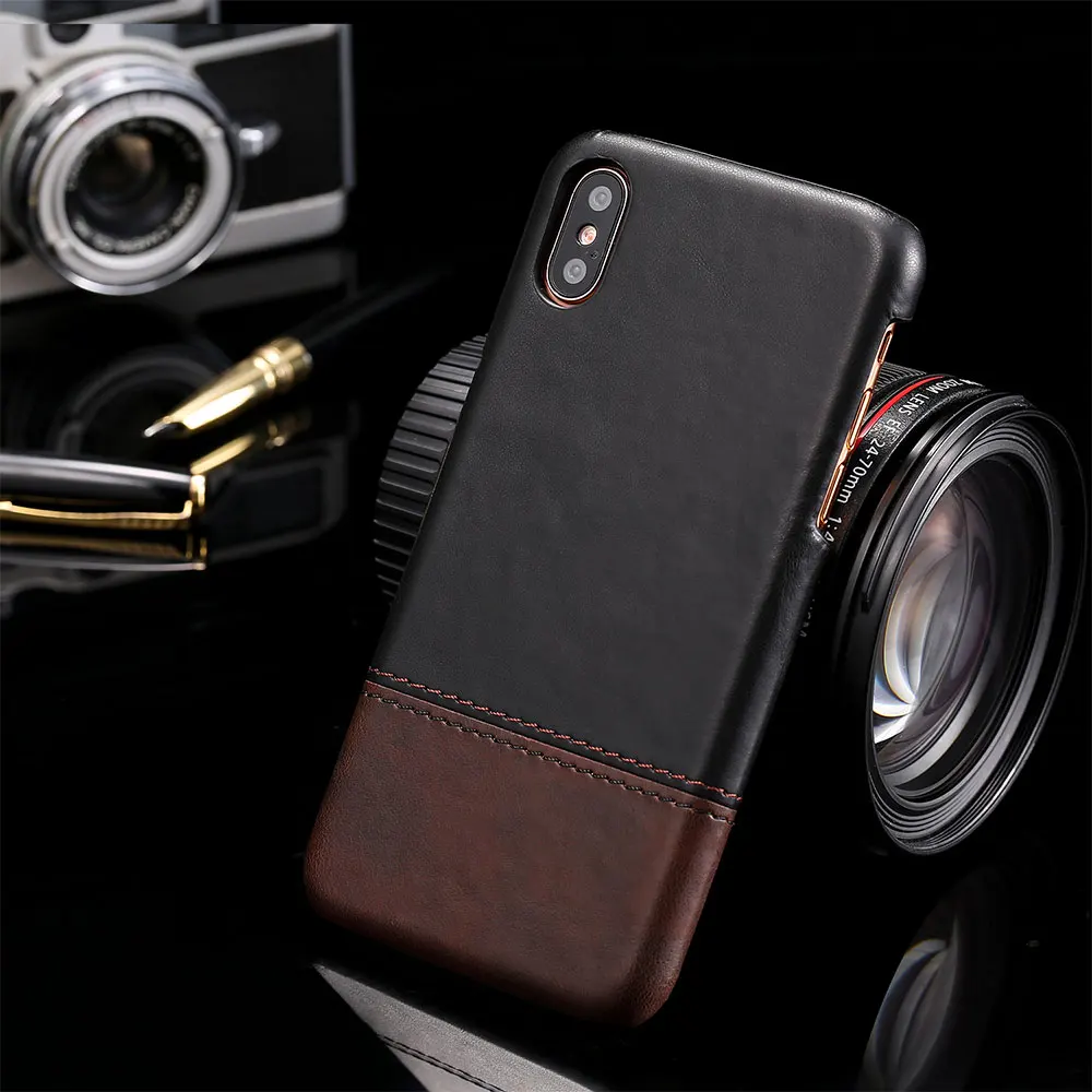 KISSCASE Комбинированный Кожаный чехол для iPhone X XS XR MAX 7 8 Plus противоударные Чехлы 6 6S