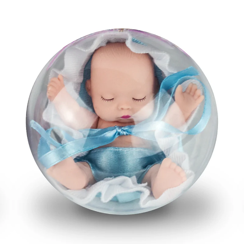 1PCS Спящий ребенок ручной работы реалистичные Reborn Bebe кукла мяч игрушка для детей защитная оболочка прекрасный ребенок девочка мальчик куклы силиконовая принцесса - Цвет: 1PCS