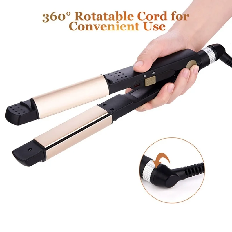 NOVUS Professional Electric Straightening Iron Hair Curling Ceramic Curler 2 in 1 Straightener Flat Styling | Красота и здоровье