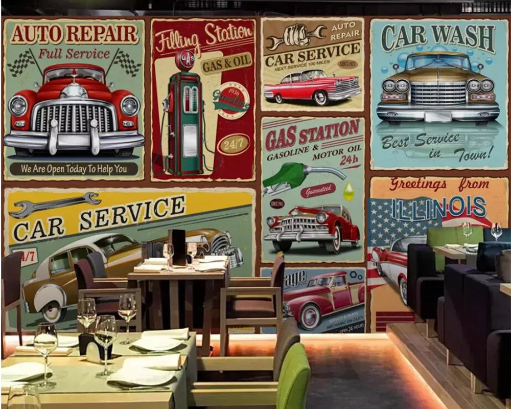 Ретро ностальгические европейские классические автомобильные 3d обои для