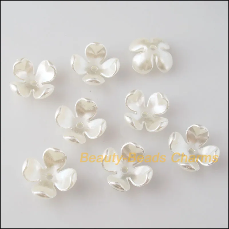 Новый 70 шт. белый Пластик акриловый цветок Звезда бусины концевые заглушки для