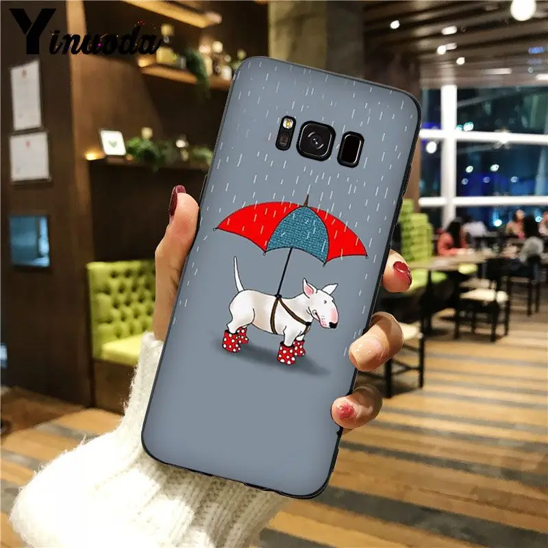 A10 Yinuoda Бультерьера с бультерьером собакой Smart Cover Черная мягкая крышка чехол для телефона для GALAXY s5 s6 edge plus s7 edge s8 plus, s9 plus - Цвет: A10