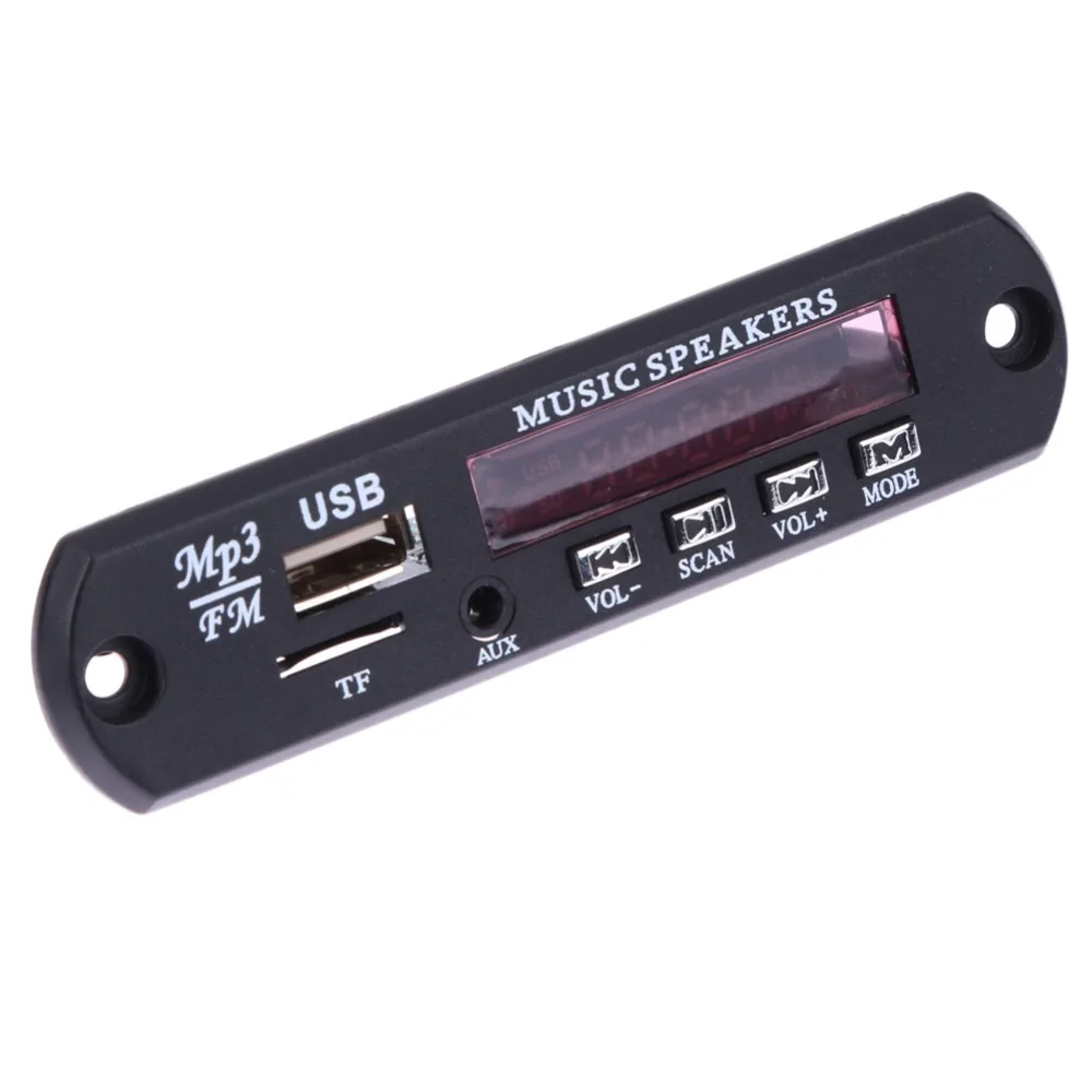 Автомобильная Музыка MP3 WMA декодер панель 12 в аудио декодер плата модуль AUX USB TF FM Автомобильный MP3-плеер с пультом дистанционного управления