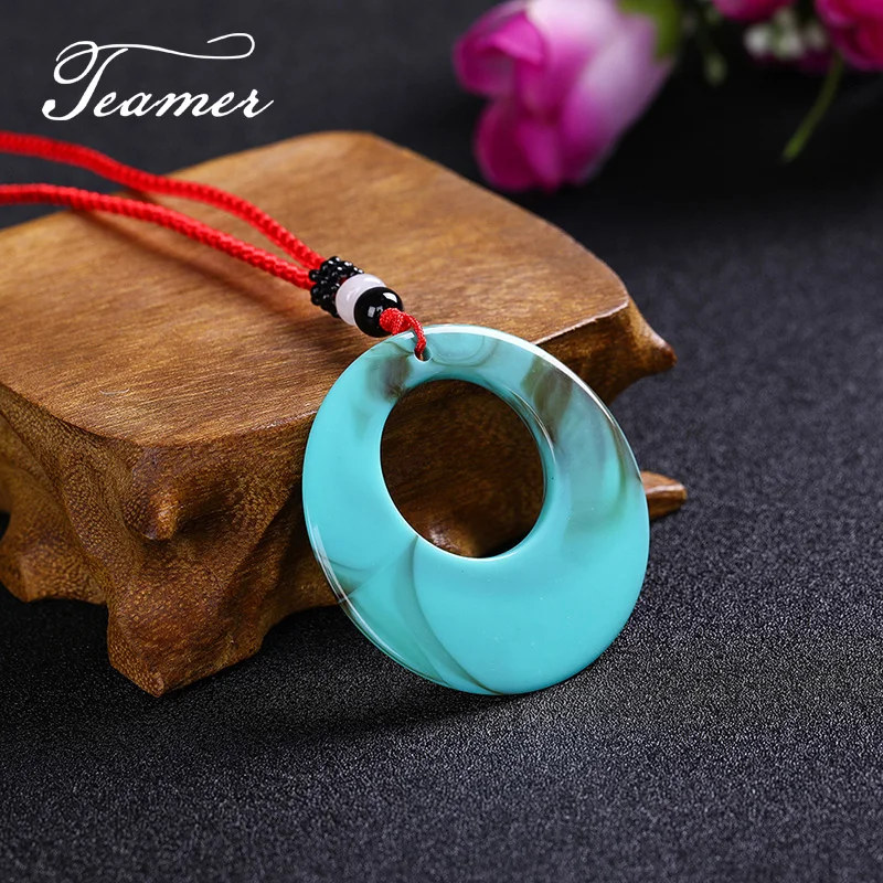 Акриловый полый Круглый кулон уксусная кислота женский большой круг массивное