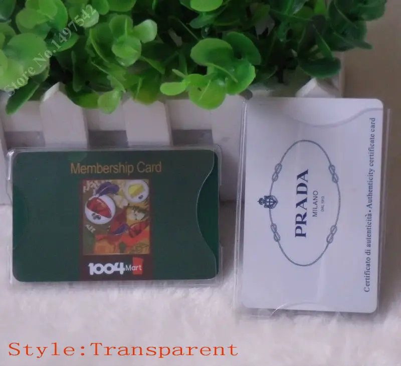 Бесплатная доставка 10 шт прозрачный ПВХ жесткий пластиковый держатель для карт