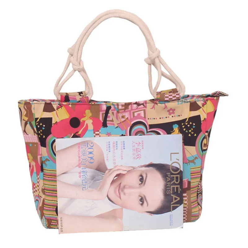 Сумка женская цветная из холщовой ткани 2019|Сумки с ручками| |