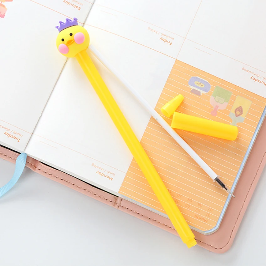 Гелевая ручка 4 шт./лот с милыми мультяшными уродливыми модными утками в форме