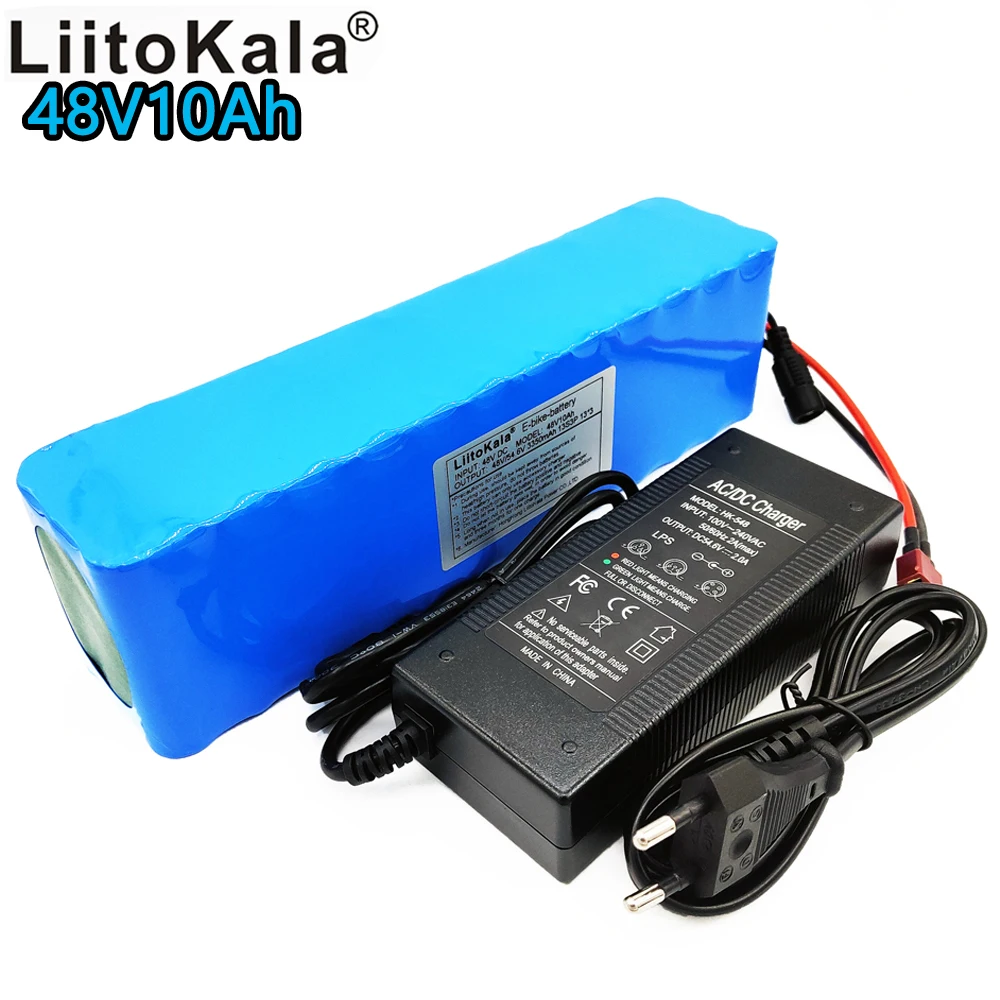 Liitokala 48 В 10ah литий-ионный аккумулятор 18650 bms аккумуляторная батарея 10000 mAh для электрических велосипедов