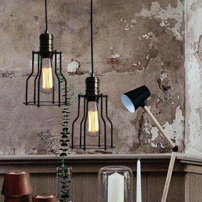 Pitt Hudson lamps American country European retro modern restaurant bar industry stairs single head small hob chandelier|bar connector|bar bonesbar
