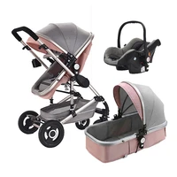 high landscape 3 in 1 pram with car seat aluminum alloy baby stroller newborn baby comfort car seat 036 months