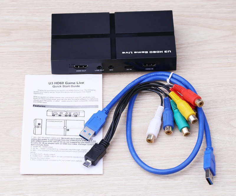 USB 3,0 1080P HDMI игровая Карта видеозахвата Запись два компьютера потоковое видео YPBPR AV для PS3 PS4 xbox ONE конференции