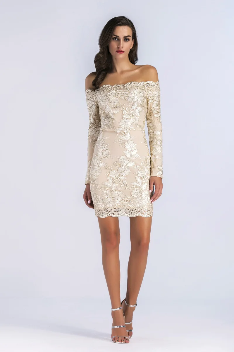 Женское облегающее платье с блестками элегантное винтажное вышивкой в стиле