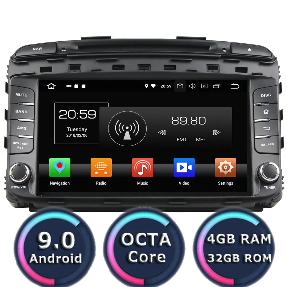 Roadlover Android 9.0 Car Multimedia DVD Player Radio For KIA Sorento 2015 Stereo GPS Navigation Automagnitol 2Din HD Screen MP3 |