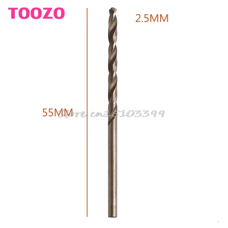

10Pcs/Set 2.5mm M35 Triangle Shank HSS-Co Cobalt Twist Drill Spiral Drill Bit G08 Whosale&DropShip