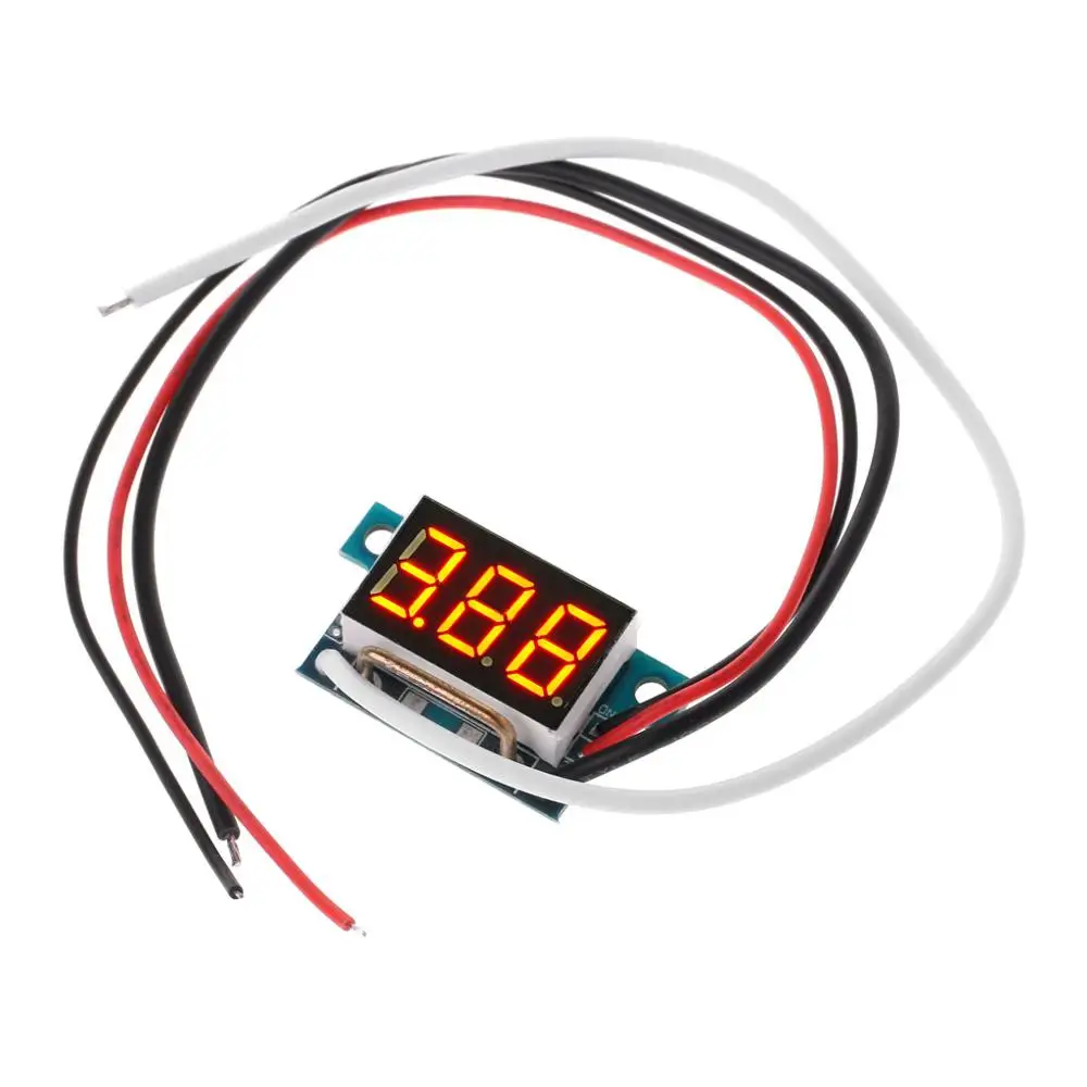 Red DC0-10A цифровой светодиодный амперметр измеритель тока 0.36in модуль обратная защита - Color: Red