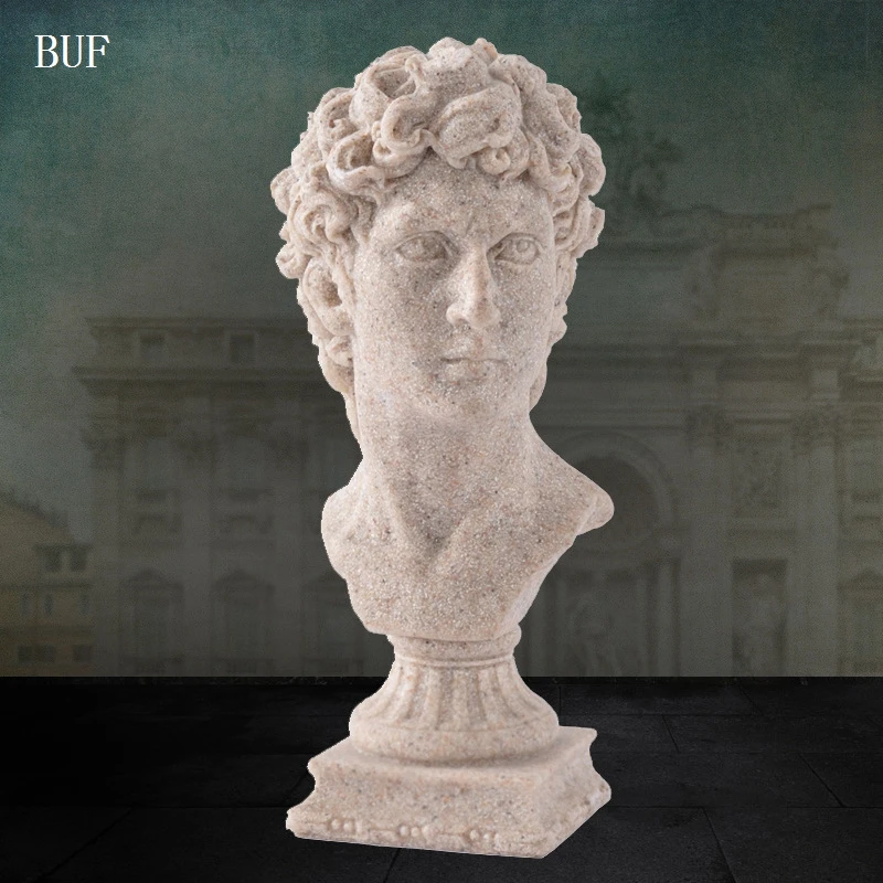 Современная Абстрактная статуя BUF с изображением головы Давида из смолы