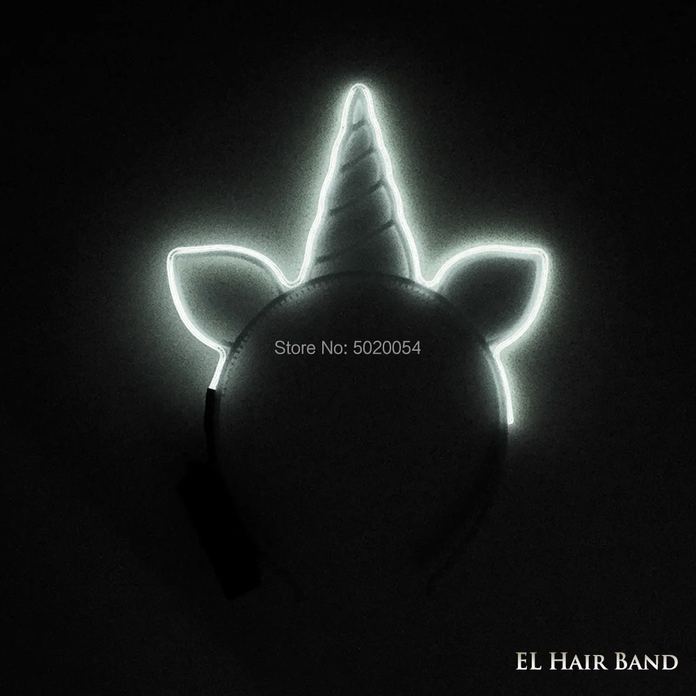 Светящаяся головная повязка с рогом единорога для костюмированной