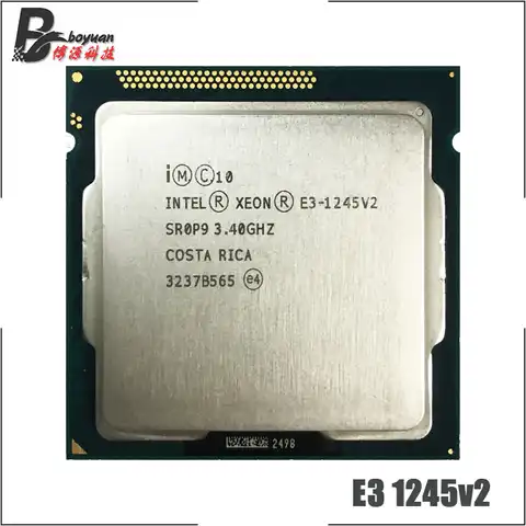 Процессор Intel Xeon E3-1245 v2 E3 1245v2 E3 1245 v2, 3,4 ГГц, четырехъядерный, восьмипоточный, 8 Мб, 77 Вт, LGA 1155