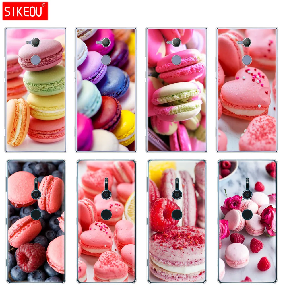 Силиконовый чехол для телефона sony xperia XA1 XA2 ULTRA PLUS L1 L2 XZ1 XZ2 compact XZ PREMIUM food for Macarons