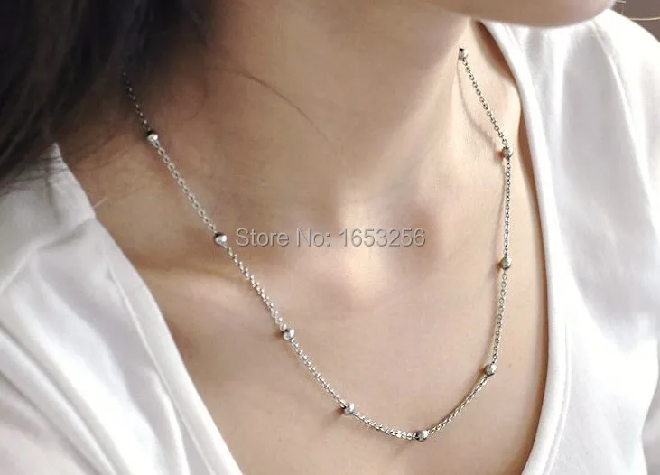Очаровательное ожерелье из нержавеющей стали для женщин и девочек с цепочкой