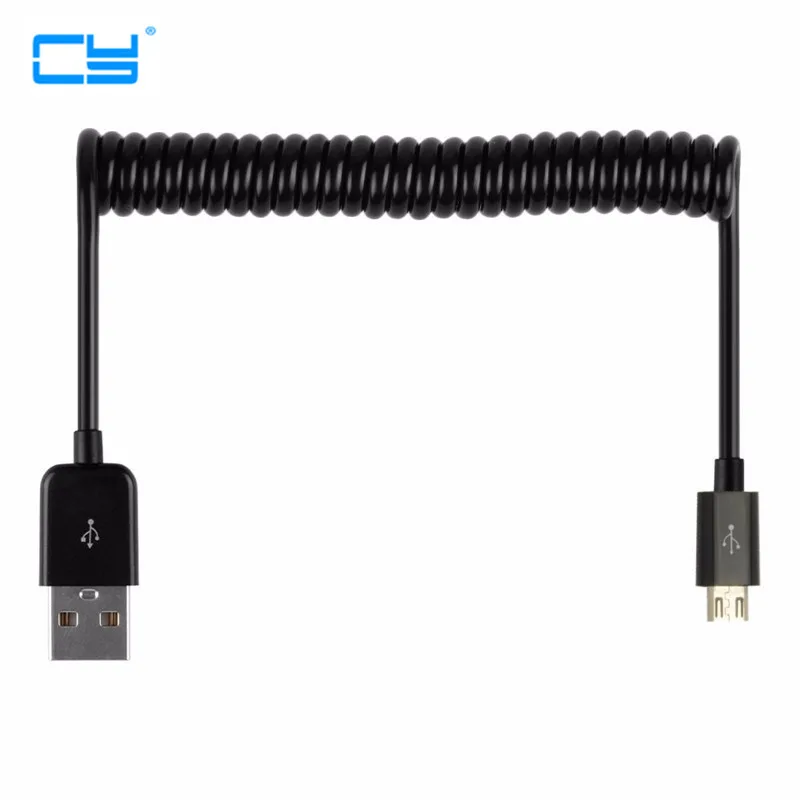 3 м/10 футов Micro Usb пружинный спиральный кабель удлинитель Портативный Выдвижной usb