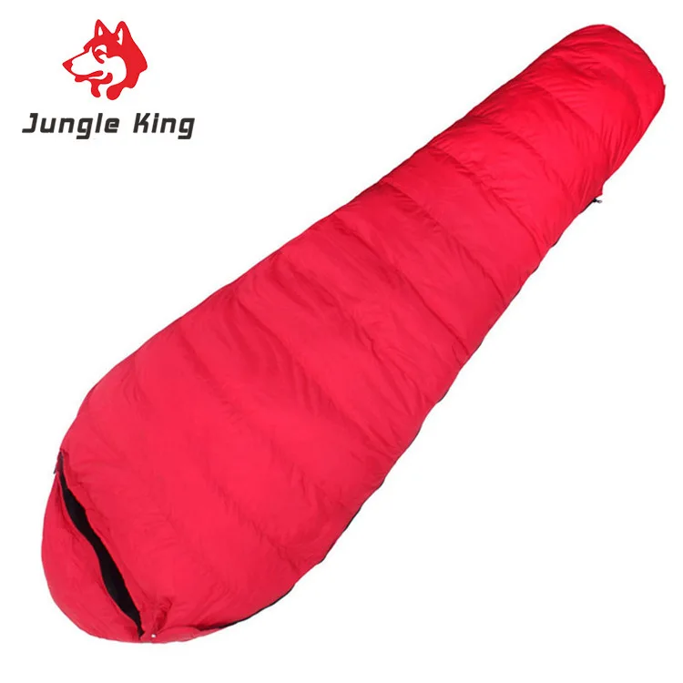 

Jungle King outdoor camping trip down 1500 g double sleeping bag filling can be spliced waterproof thermal mummy bag -25 degrees