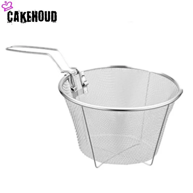 CAKEHOUD кухонные инструменты для приготовления пищи из нержавеющей стали, корзина для жареной пищи, дуршлаг для жареной курицы, картофеля, фильтр, корзина для приготовления пищи, сито