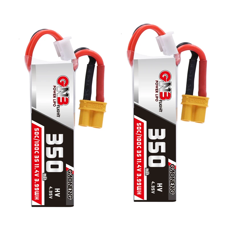 2 шт Gaoneng GNB 350mah 3S 11,4 V 50C/100C HV Lipo батарея с разъемом XT30 для BETAFPV Beta75X 3S Beta65X 2S Whoop дроны запчасти