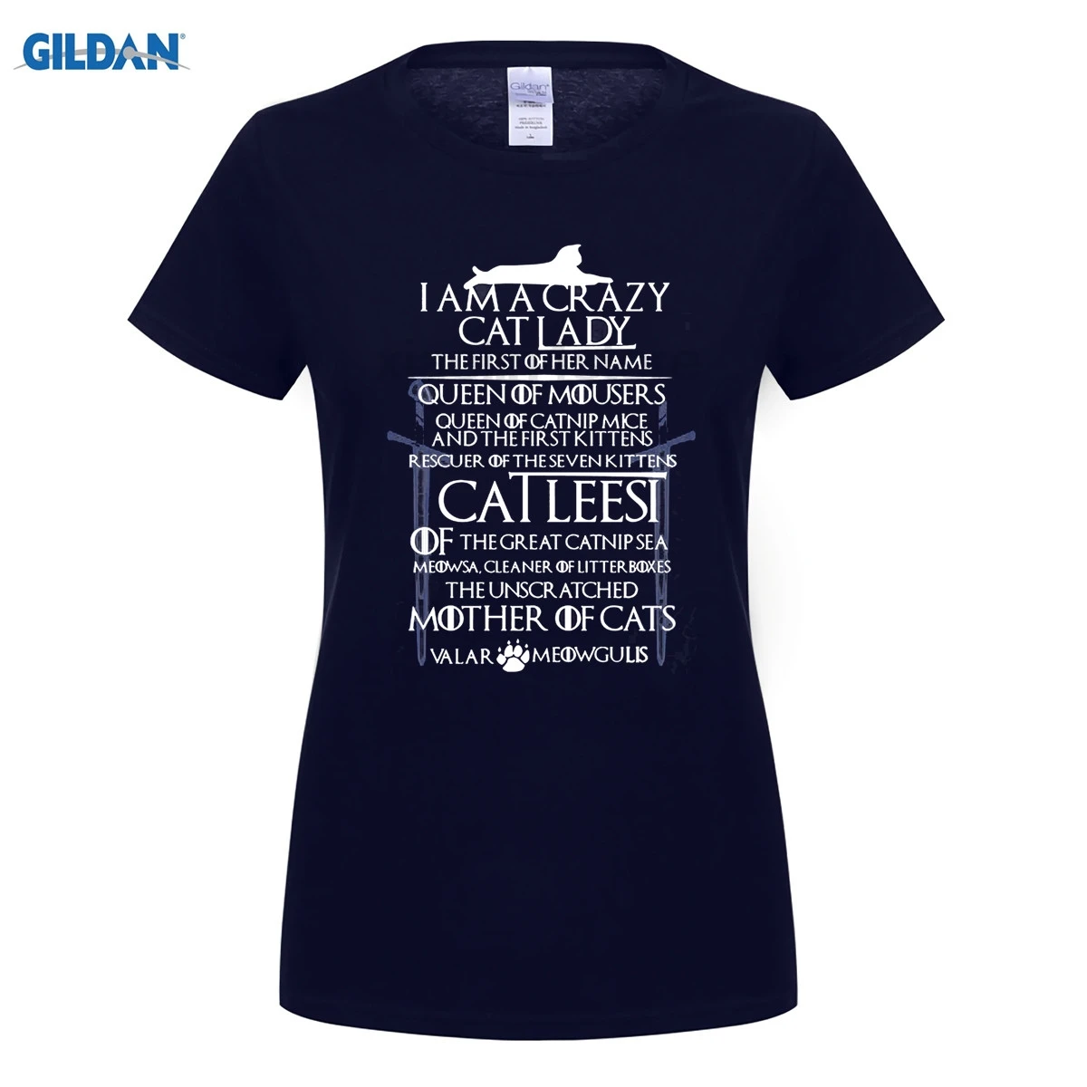 GILDAN футболка с круглым воротником из чистого хлопка 2017 Новый тренд Catleesi Mother Of Cats