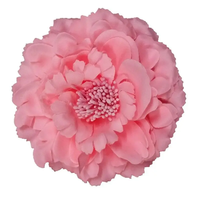 pink 5 шт./компл. 1 Цвет высокое Класс ткани цветок заколка для волос, заколка для волос Пион брошь в виде большого цветка Головные уборы Для женщин аксессуары для волос - Цвет: pink