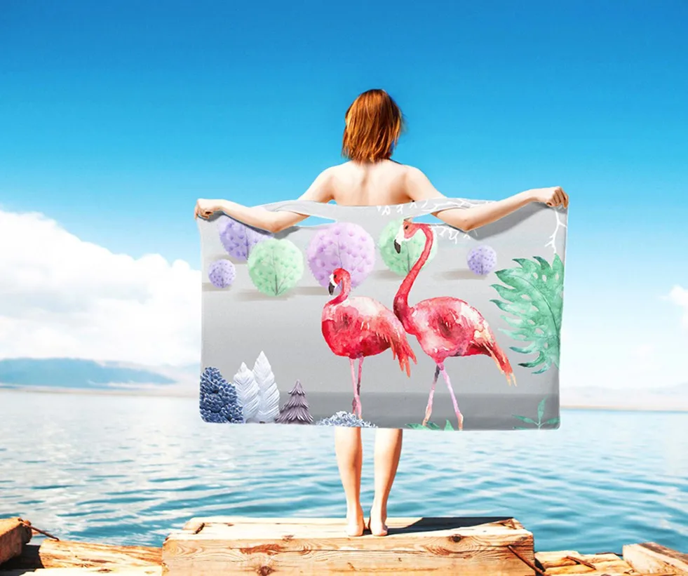 Полотенце для ванной с изображением фламинго 3d полотенце из микрофибры в