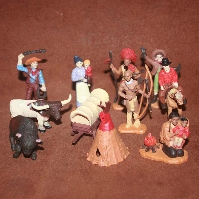 Твердая ПВХ фигурка симуляция модель игрушка ковбои индейцы набор|model toy|toy modelfigure