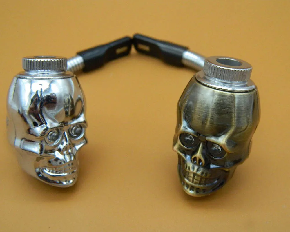 Металлические курительные трубки в виде черепа с электронным датчиком