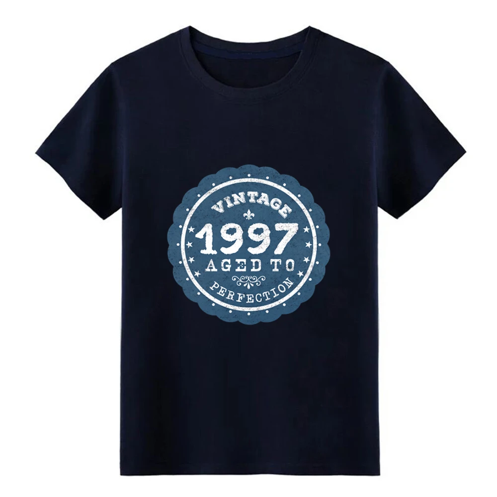 Мужская Винтажная Футболка 1997 с принтом из 100% хлопка костюм круглым воротником